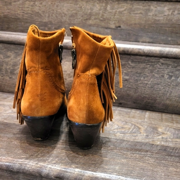 Sam Edelman Louie Fringe Suede Bootie size 7.5 - Picture 7 of 10